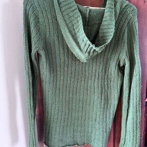 Maurices Women's Olive V-Neck Cable Knit Sweater